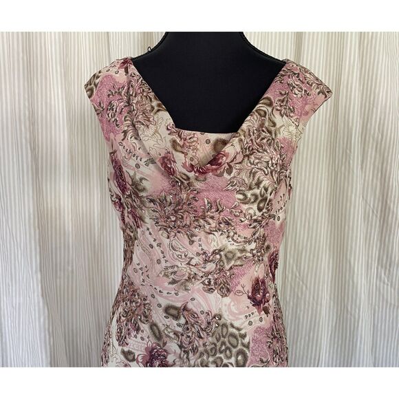 Y2k 90s Womens Pink Floral Ethereal Fairy Coquette Grunge Whimsigoth Dress Sz M - Picture 4 of 7
